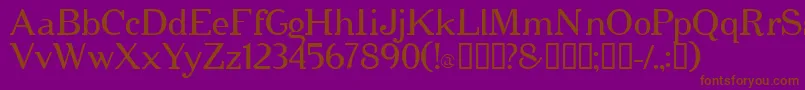 Cipher Font – Brown Fonts on Purple Background