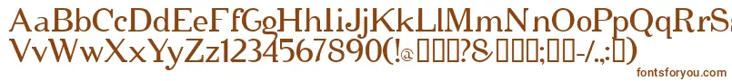 Czcionka Cipher – brązowe czcionki na białym tle