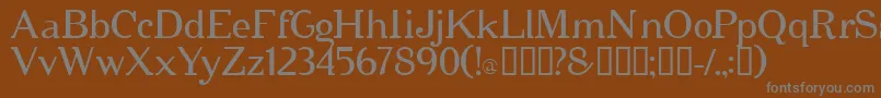 Czcionka Cipher – szare czcionki na brązowym tle