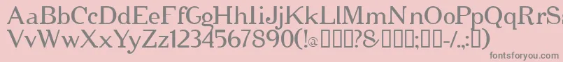 フォントCipher – ピンクの背景に灰色の文字