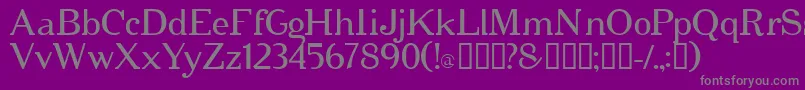 Cipher Font – Gray Fonts on Purple Background
