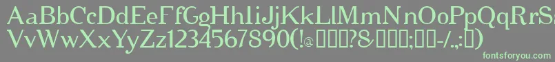 Cipher Font – Green Fonts on Gray Background