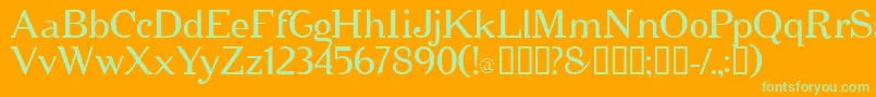 Cipher-fontti – vihreät fontit oranssilla taustalla