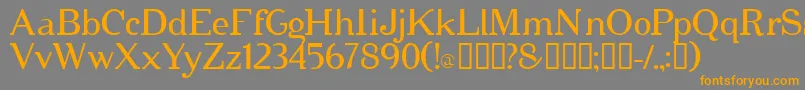 Cipher Font – Orange Fonts on Gray Background