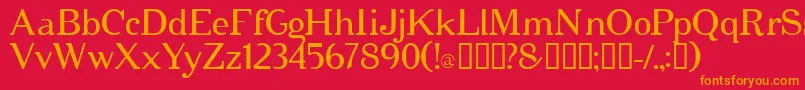 Cipher Font – Orange Fonts on Red Background
