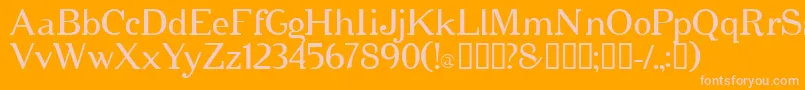 Шрифт Cipher – розовые шрифты на оранжевом фоне