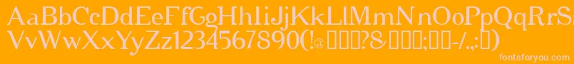 Cipher Font – Pink Fonts on Orange Background