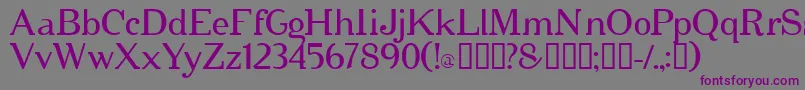 Czcionka Cipher – fioletowe czcionki na szarym tle