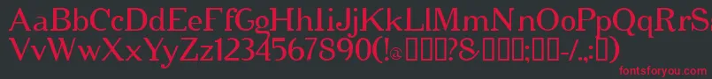 Cipher-fontti – punaiset fontit mustalla taustalla