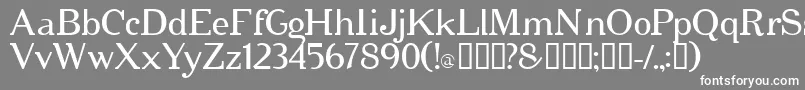 Cipher Font – White Fonts on Gray Background