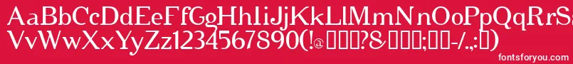 Cipher Font – White Fonts on Red Background