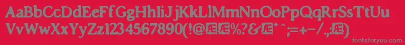 imposs accents Font – Gray Fonts on Red Background