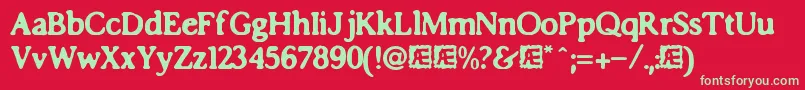 fuente imposs accents – Fuentes Verdes Sobre Fondo Rojo
