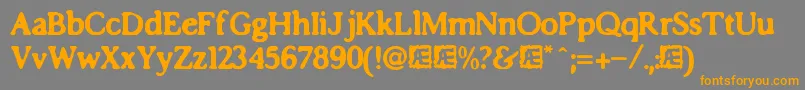 imposs accents Font – Orange Fonts on Gray Background