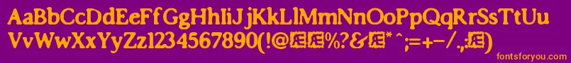 imposs accents Font – Orange Fonts on Purple Background