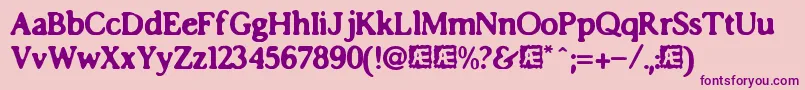 imposs accents Font – Purple Fonts on Pink Background