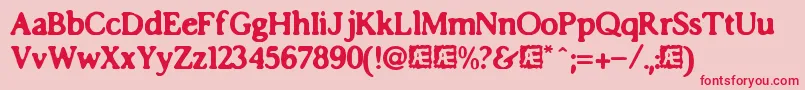 imposs accents Font – Red Fonts on Pink Background