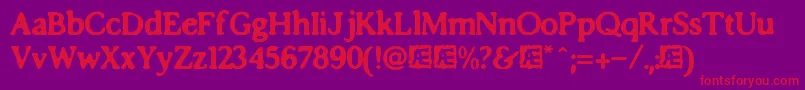 imposs accents Font – Red Fonts on Purple Background