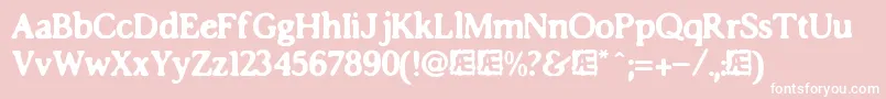 imposs accents Font – White Fonts on Pink Background