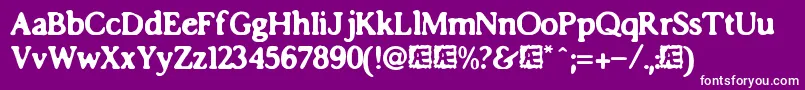 Подробнее о шрифте imposs accents Шрифт imposs accents – белые шрифты на фиолетовом фоне