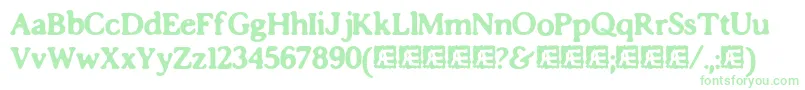 imposs-Schriftart – Grüne Schriften
