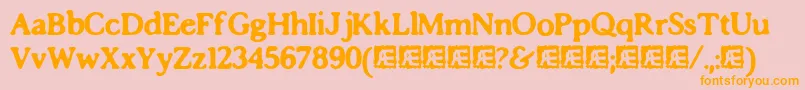 imposs Font – Orange Fonts on Pink Background
