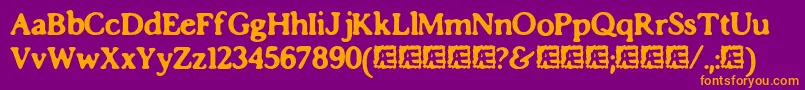 imposs Font – Orange Fonts on Purple Background