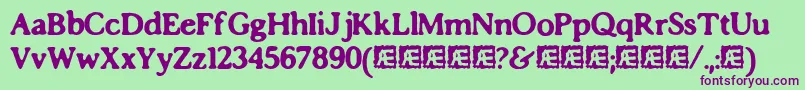 Шрифт imposs – фиолетовые шрифты на зелёном фоне