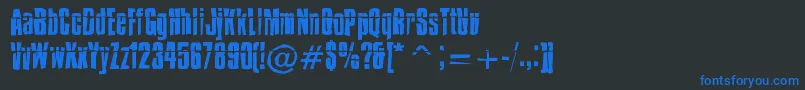 IMPOSSD  Font – Blue Fonts on Black Background