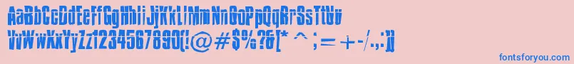 IMPOSSD  Font – Blue Fonts on Pink Background