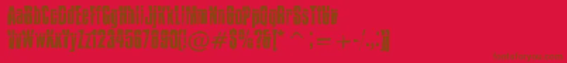 IMPOSSD  Font – Brown Fonts on Red Background
