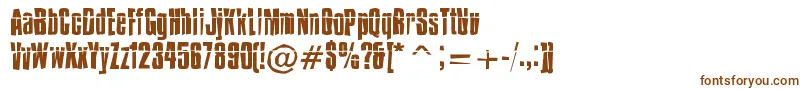 Шрифт IMPOSSD  – коричневые шрифты на белом фоне