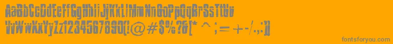 フォントIMPOSSD  – オレンジの背景に灰色の文字