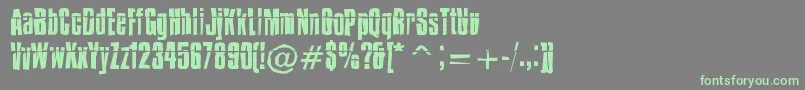 IMPOSSD -Schriftart – Grüne Schriften auf grauem Hintergrund