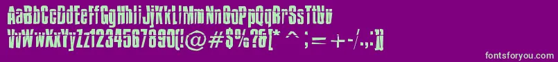 フォントIMPOSSD  – 紫の背景に緑のフォント
