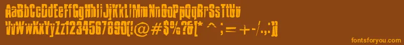 IMPOSSD  Font – Orange Fonts on Brown Background