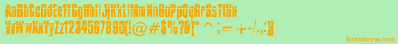 IMPOSSD  Font – Orange Fonts on Green Background
