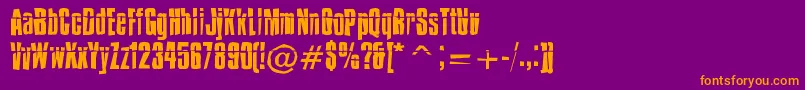IMPOSSD  Font – Orange Fonts on Purple Background