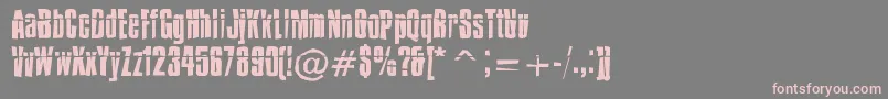 フォントIMPOSSD  – 灰色の背景にピンクのフォント