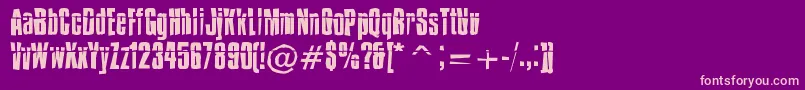 IMPOSSD  Font – Pink Fonts on Purple Background