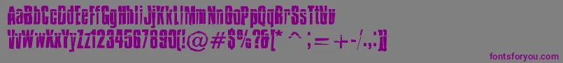 フォントIMPOSSD  – 紫色のフォント、灰色の背景
