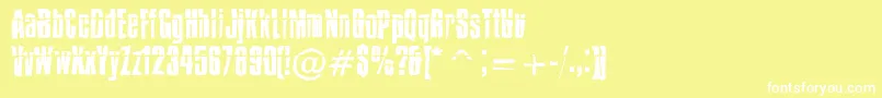 フォントIMPOSSD  – 黄色い背景に白い文字