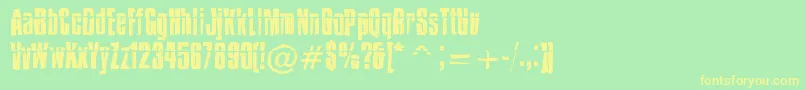 IMPOSSD  Font – Yellow Fonts on Green Background