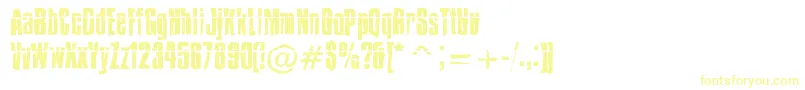 IMPOSSD -Schriftart – Gelbe Schriften auf weißem Hintergrund
