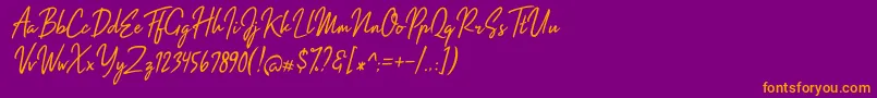 fuente Impossible Italic – Fuentes Naranjas Sobre Fondo Morado