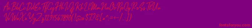 Impossible Italic Font – Red Fonts on Purple Background