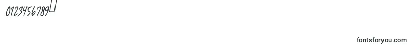 Impossible Italic-Schriftart – Schriften für Zahlen und Nummern
