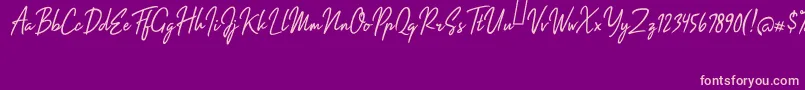 Impossible Italic Font – Pink Fonts on Purple Background