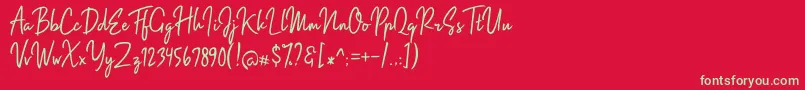 フォントImpossible – 赤い背景に緑の文字