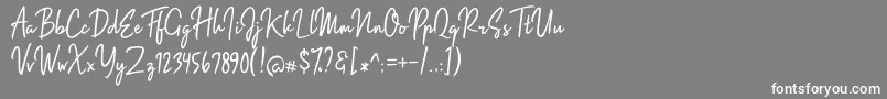 フォントImpossible – 灰色の背景に白い文字